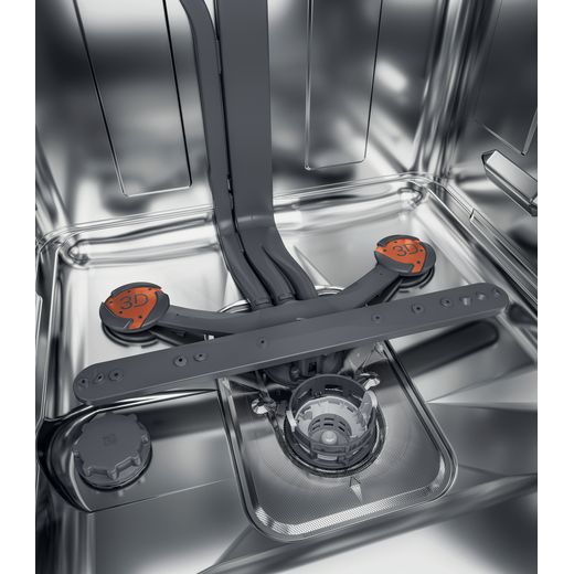 Hotpoint Standard Dishwasher - Stainless Steel - close up wash blades shot